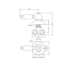 Huber Croisette Превключвателен кран Хром 1/2 CS00027021