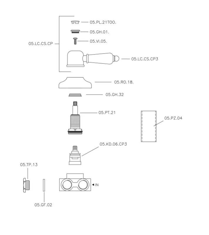 Huber Croisette Превключвателен кран Хром 1/2 CS00027021