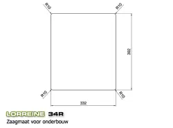 Lorreine 34R Luxe Мивка от неръждаема стомана 34x40cm за монтаж под, над и на нивото на плота 1150178226