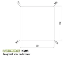 Lorreine 40R Luxe Мивка неръждаема стомана 40x40 см за монтаж над, под и на нивото на плота 1150178227