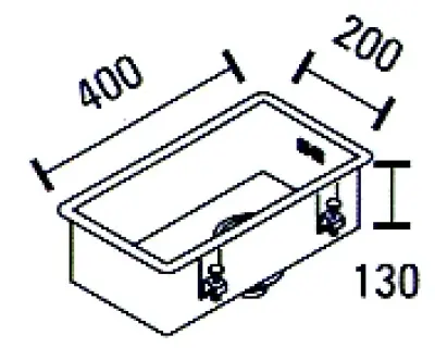 ABK Bingara Малка мивка от неръждаема стомана 20x40cm за монтаж под, над и на нивото на плота BIN20FVI