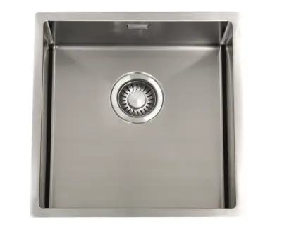 ABK Bingara 40fvi Мивка от неръждаема стомана 40x40cm монтаж под, над и на нивото на плота BIN40FVI