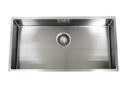 ABK Bingara Голяма мивка неръждаема стомана 80x40cm монтаж под, над и на нивото на плота BIN80FVI