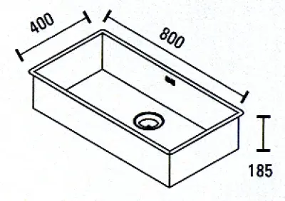 ABK Bingara Голяма мивка неръждаема стомана 80x40cm монтаж под, над и на нивото на плота BIN80FVI