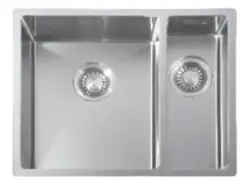 ABK Bingara 1.5 Мивка неръждаема стомана 34x40+15x40 cm монтаж над, под и на нивото на плота BIN3415FVI