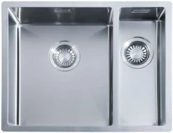 ABK Bingara 1.5 Мивка неръждаема стомана 34x40+15x40 cm монтаж над, под и на нивото на плота BIN3415FVI