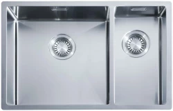 ABK Bingara Голяма мивка неръждаема стомана 1,5 40x40+20x40 cm монтаж под, над и на нивото на плота BIN4020FVI