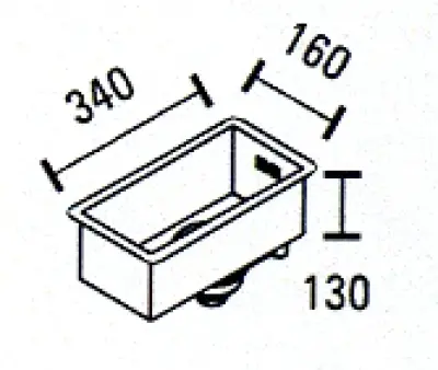 ABK Baronga Малка мивка неръждаема стомана 16x34 cm монтаж под, над и на нивото на плота BAR16FVI