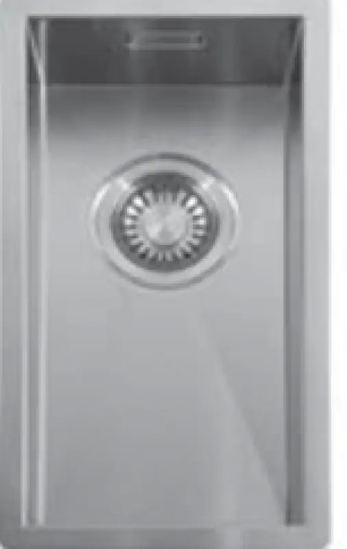 ABK Baronga малка мивка неръждаема стомана с размери 20x40 cm монтаж под, над и на нивото на плота BAR20FVI