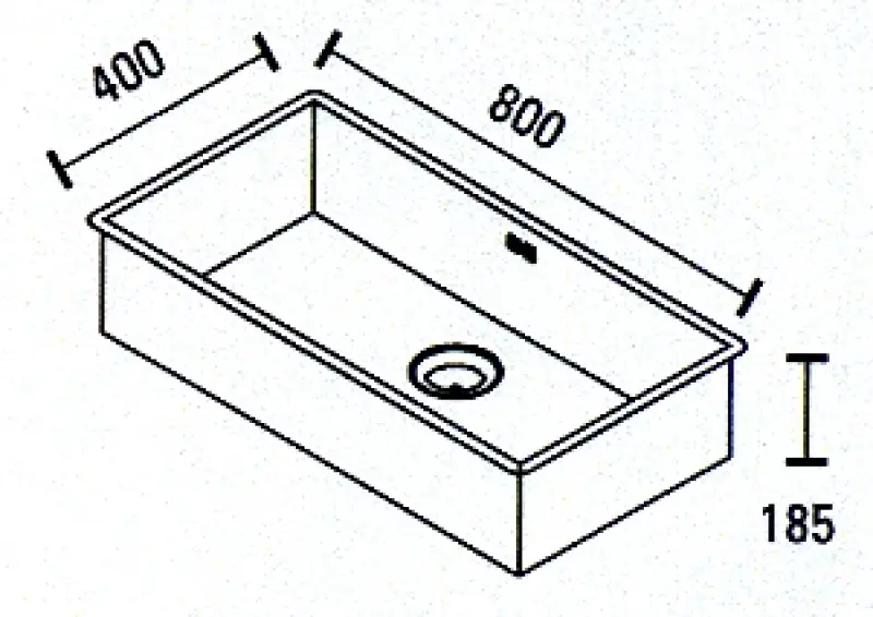 ABK Baronga Голяма мивка неръждаема стомана 80x40 cm монтаж под, над и на нивото на плота BAR80FVI
