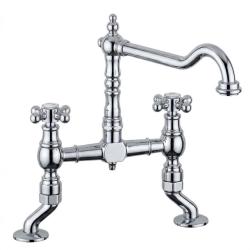 Кухненски смесител Nostalgic, неръждаема стомана V1979RVSST