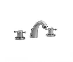 Huber Victorian 3-отворен термостатичен смесител за умивалник Хром-Злато VTT710107G