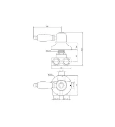Huber Croisette Превключващ кран Бронз 1/2 CS00027027