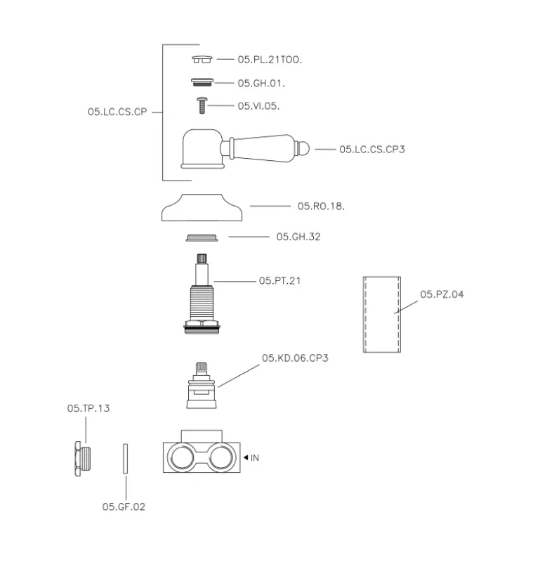 Huber Croisette Превключващ кран Бронз 1/2 CS00027027