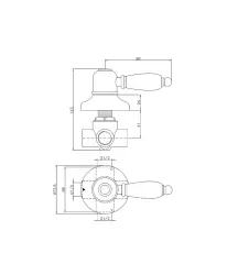 Huber Croisette Обратен кран от бронз 1/2 653.CS01H.BA