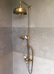 Huber Victorian Термостатичен Душ комплект 20cm Бронз 590.VT21H.BA
