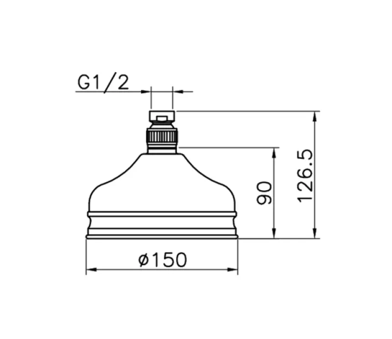 Huber Носталгичен душ за дъжд 15cm Хром 05.SO.01H.CR