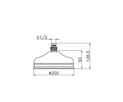 Huber Носталгичен Душ за Дъжд 20cm Хром 05.SO.02H.CR