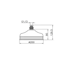 Huber Носталгичен Душ за Дъжд 20cm Бронз 05.SO.02H.BA