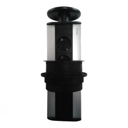 EVOline Port 3 Потъващ контакт, черен капак
