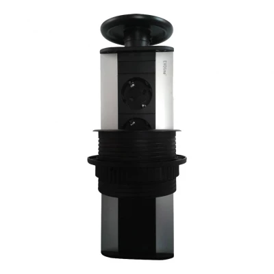 EVOline Port 3 Потъващ контакт, черен капак