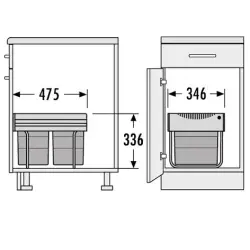 Hailo Tandem RB Кофа за боклук 1153449152