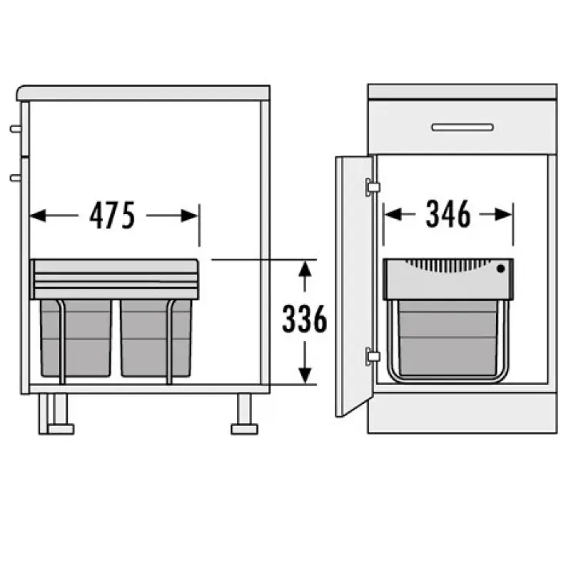 Hailo Tandem RB Кофа за боклук 1153449152
