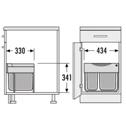 Hailo Tandem S 2 Кош за отпадъци 1153449212
