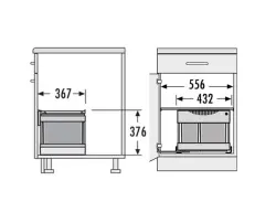 Hailo Tandem S 2 Plus 2 коша за отпадъци 1153449242