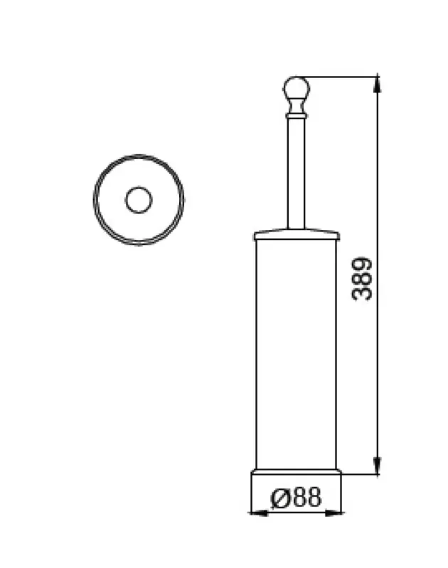 Huber Croisette Класически държач за четка за тоалетна стоящ модел Хром 4040.01H.CR