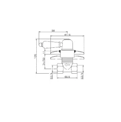 Huber Croisette Вграден Спирачен кран Бронз CS00031327