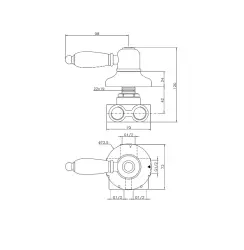 Huber Croisette Превключвател за кран Хром/Злато 1/2 CS0002707G