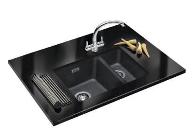 Franke Sirius 2 S2D 160 полутора 1,5 пластмасова черна мивка 53,5x41cm подградба 125.0252.215