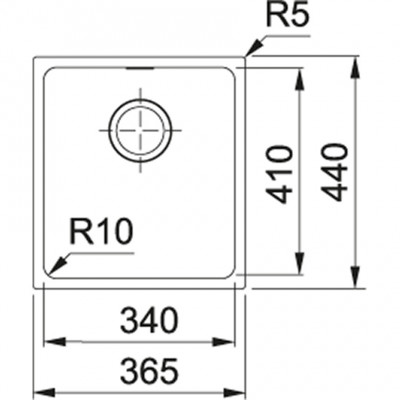 Franke Sirius 2 S2D 110.34 бял мивка от пластмаса 34x41cm за вграждане 125.0252.229