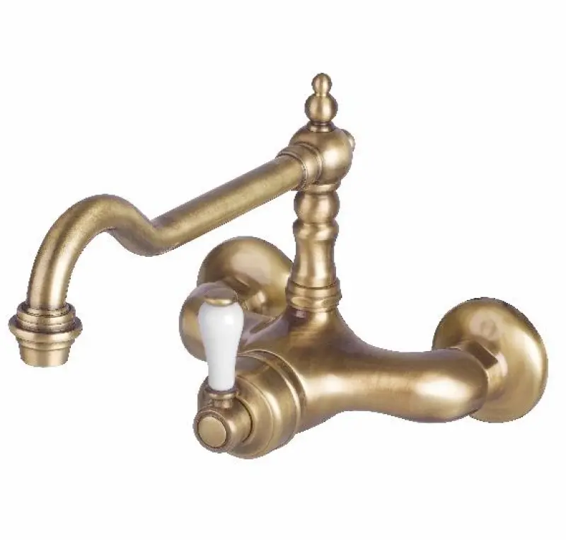 Носталгичен кухненски кран Hermitage R стенен смесител Хром 10.9021