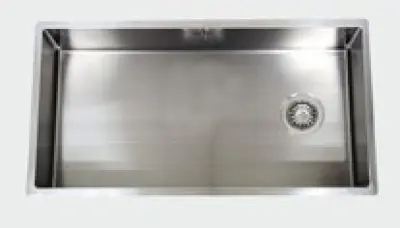 ABK Bingara Голяма мивка от неръждаема стомана 80x40cm с асиметрично оттичане, монтаж над, под и на нивото на плота BIN80LFVI