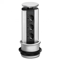 EVOline Port 3 Потъващ контакт с бял капак