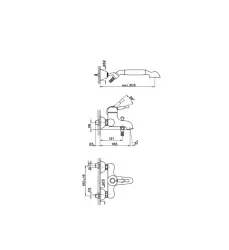 Смесител за вана Cisal Arcana Royal с ръчен душ, стар меден AY00012026