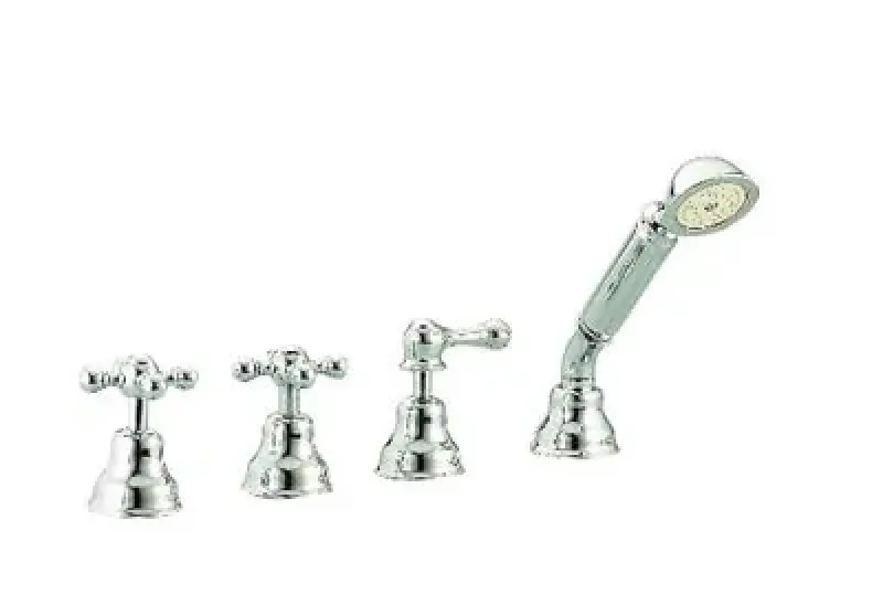 Cisal Arcana Ceramic 4-дупков смесител за вана монтаж на ръба на ваната Бронз AC00029027