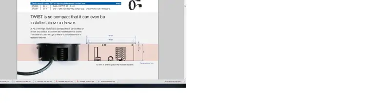 Bachmann Twist Контакт за кухненски плот, неръждаема стомана, двоен 008749