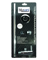 Комплект за свързване на тоалетна батерия Blusani хром BT01101