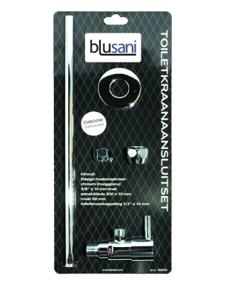 Комплект за свързване на тоалетна батерия Blusani хром BT01101
