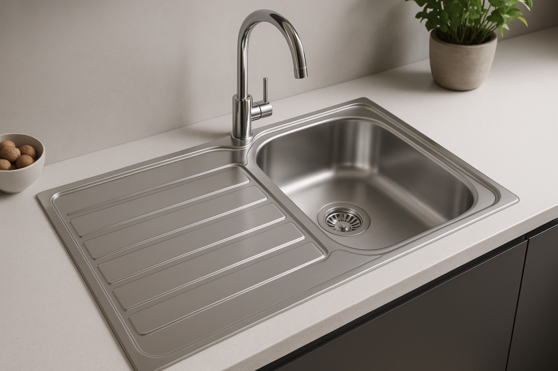 Franke Spark SKX 611 Иноксова мивка за монтаж отгоре с отцедник 86x50cm 101.0315.545