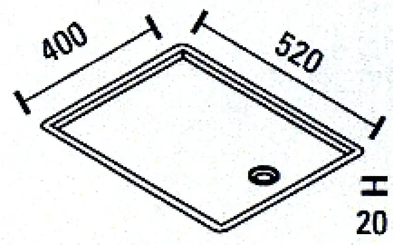 ABK Baronga Отцедник от неръждаема стомана 52x40cm, монтаж на нивото на плота BAR52FVI