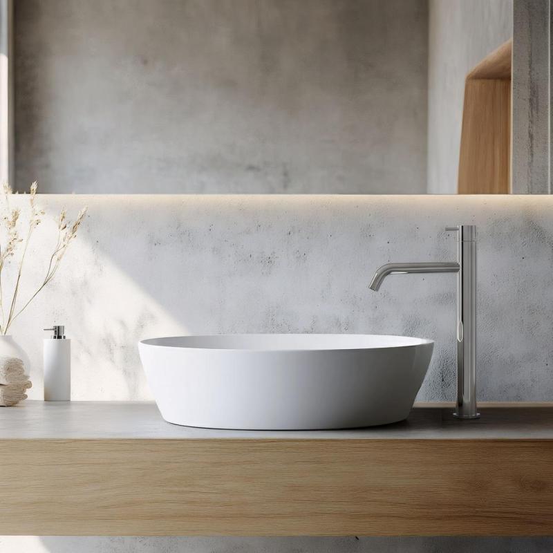 Waterevolution Flow смесител за умивалник с висок излив за умивалници, включително click plug хром T11501