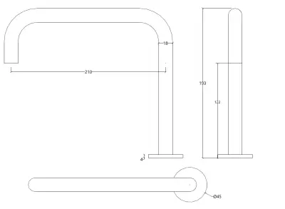 Waterevolution Flow 2-отворен смесител за умивалник, хром T112H01