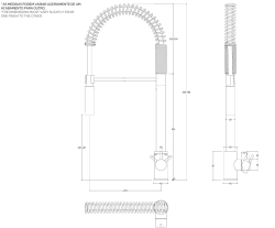 Waterevolution Flow полупрофесионален смесител за кухня хром с колона и пружина T15701