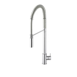 Waterevolution Flow полупрофесионален смесител за кухня хром с колона и пружина T15701