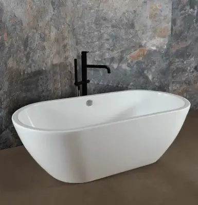 Водна революция Flow самостоятелен кран за вана с ръчен душ матов черен T133PR