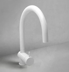 Waterevolution Flow Кухненски смесител матово бяло, с издърпващ се чучур T155BR